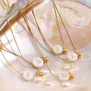 Elegant Alphabet DIY Stainless Steel Women's Necklaces h5 Picture3