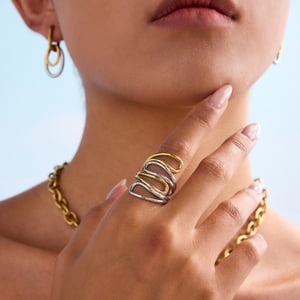 Stainless Steel Mixed Color Minimalist Rings h5 Picture5