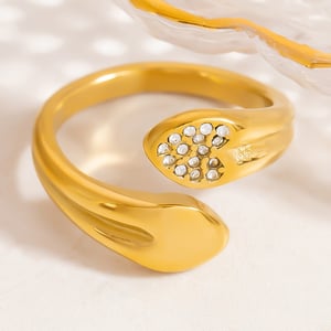 Simple Series Casual Geometric Stainless Steel  Gold Color  Minimalist Rings h5 Picture4