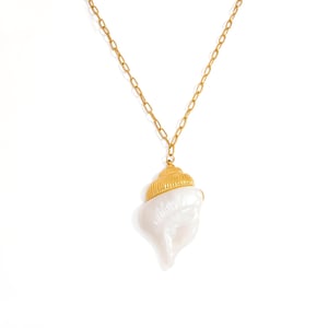 1Luxurious Conch  Stainless Steel  Gold Color  Women's Pendant Necklaces h5