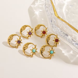 Simple Series Retro Geometric Stainless Steel Women's Stud Earrings h5 Picture4