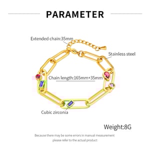 Simple Series Daily Edelstahl Goldfarbene Kettenarmbänder h5 Bild2