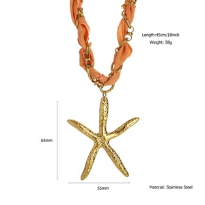 1 Pair Romantic Series Vacation Turtle Stainless Steel   Gold Color  Women's Pendant Necklaces h5 Picture2