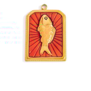 Vivid Fish Stainless Steel Gold Color Women's Pendants h5 Picture5