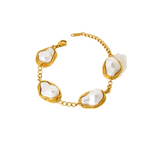 Elegant Series Pearl Stainless Steel Women's Necklace h5 Picture5
