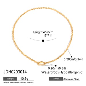 Simple Chain Stainless Steel Gold Color DIY Chain Necklaces h5