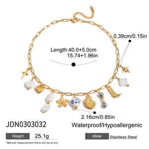 Romantic Stainless Steel Gold Color Pendant Necklaces h5 Picture2