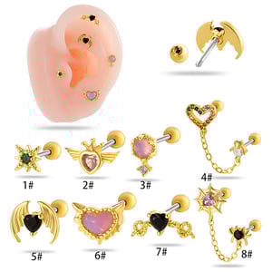 1 Piece Delicate Spider Titanium Steel Zircon Women's Stud Earrings h5 Picture3