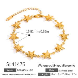 Romantic Series Simple  Stainless Steel  Gold Color  Women's Chain Bracelets h5 Picture2