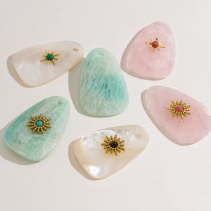 1 Pair Simple Series Elegant Solid Color Natural Stones Women's Pendants h5 Picture4