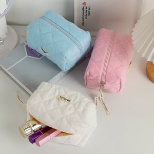 Simple Series Lässige, einfarbige Make-up-Taschen aus Polyester für Damen h5 Bild2