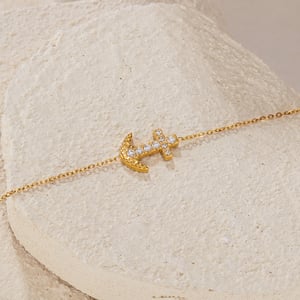 Braccialetti con ciondoli color oro in acciaio inossidabile h5 Immagine6