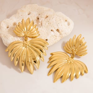 1 Pair Vacation Geometric Stainless Steel  Gold Color  Women's Drop Earrings h5 Picture4