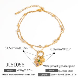 Light Luxury Starfish Pendant Stainless Steel Women's Anklet h5 Picture2