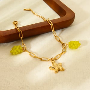 Einfache Serie Süße Edelstahl Gold Farbe frauen Charm Armbänder h5 Bild4