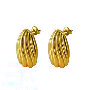 Ohrstecker aus Edelstahl mit Muscheln in Goldfarbe h5