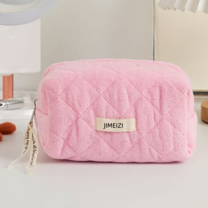Simple Series Lässige, einfarbige Make-up-Taschen aus Polyester für Damen h5