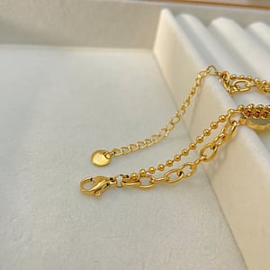 Sweet Heart Edelstahl Goldfarben Charm Armbänder h5 Bild4