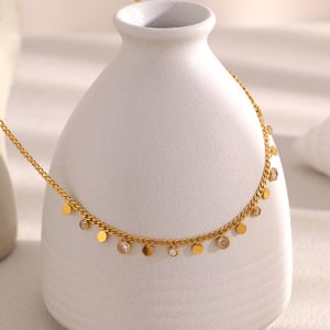 Daily Solid Color Stainless Steel Women's Chain Necklaces h5 Picture2
