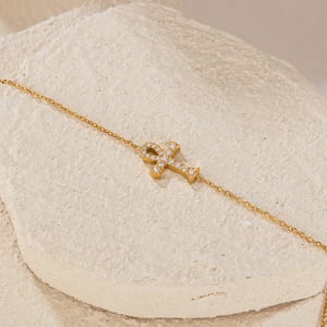 Kreuz Edelstahl Gold Farbe Charm Armbänder h5 Bild5