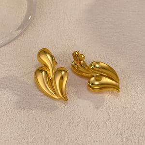 1 Paar Simple Series Daily Droplet Edelstahl Goldfarben Damen Ohrstecker h5 Bild3