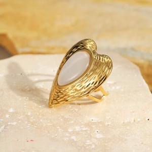 1 Pair Simple Series Daily Heart Stainless Steel Women's Adjustable Rings h5 Picture3
