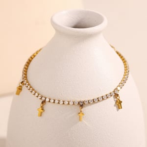 Luxurious Series Elegant Solid Color Stainless Steel Women's Chain Necklaces h5 Picture3