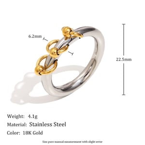 Simple Series Elegante einfarbige Edelstahl-Einzelringe h5 Bild5
