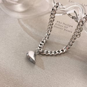 1 Stück Simple Series Tägliches Herz Edelstahl Paar Kettenarmbänder h5 Bild5