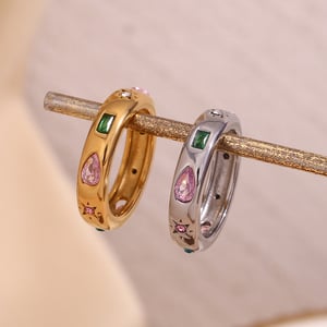 Luxurious Series Daily Mixed Color Stainless Steel Single Rings h5 Picture7