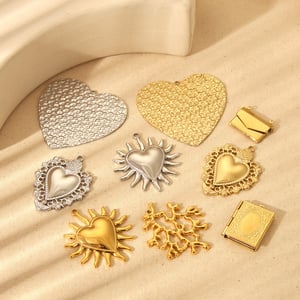 Classic Heart-Shaped DIY Stainless Steel Pendant h5 Picture2
