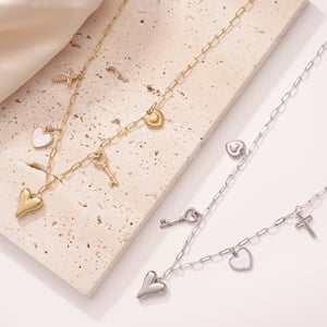 Sophisticated Heart Stainless Steel Gold Color Women's Pendant Necklaces h5 Picture3