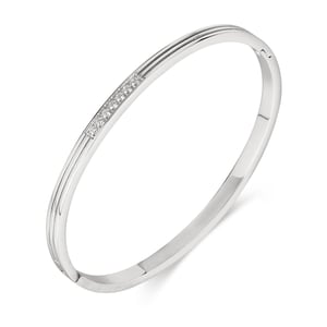 1 Stück Simple Series Edelstahl Damen Armreifen h5 