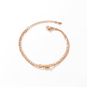 1 Stück Simple Series Einfache Edelstahl-Damenkettenarmbänder h5