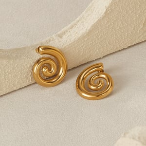 1 Paar Simple Series Daily Turtle Edelstahl Goldfarben Damen Ohrstecker h5 Bild8