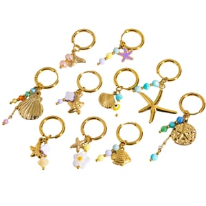 1 Piece Ocean Series Starfish Gold - colored Stainless Steel Pendant Earrings h5 Picture5