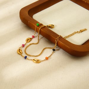 Fashionable Colorful Conch Stainless Steel Women's Bracelets h5 Picture3