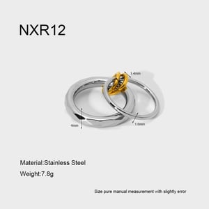 Luxury Style Elegant Stainless Steel Stackable Rings h5