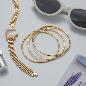 Stainless Steel Gold Color Bangles h5 Picture6