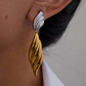 Stainless Steel Mixed Color Drop Earrings h5 Picture3