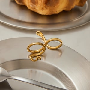style schlange edelstahl gold farbe statement ringe h5 Bild6