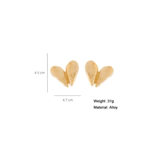 Alloy Clam Shell Stud Earrings h5 Picture2
