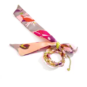 1 Piece Flower Silk Scarf Bracelet h5