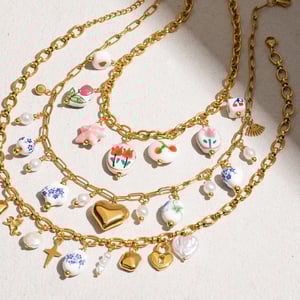  style blume edelstahl gold farbe anhänger halsketten h5 Bild3