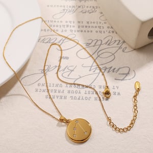 Twelve Constellations Stainless Steel Pendant Necklaces h5 Picture3