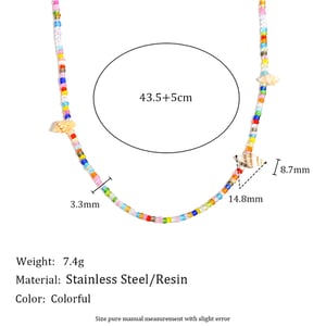 Jelly Colored Beach Vacation Series Acrylic Women's Necklaces h5 Picture2