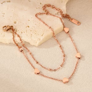 1 Stück Simple Series Simple Heart Edelstahl Damen Kettenarmbänder h5 Bild4