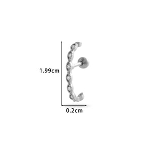1 Piece Simple Series Simple Star Copper   Gold Color  Zircon Women's Piercings Earrings h5 Picture2
