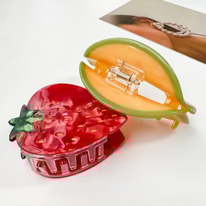 1 Piece Fresh - style Fruit Series  Acetate Women's Hair Claws h5 Picture3