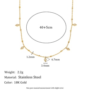 Simple Series Elegant Solid Color Stainless Steel Women's Chain Necklaces h5 Picture4